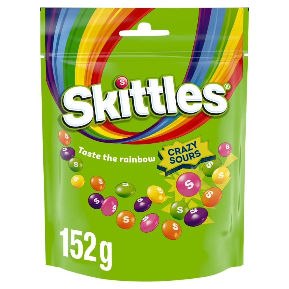 Skittles Crazy Sours Cukierki do żucia 152 g