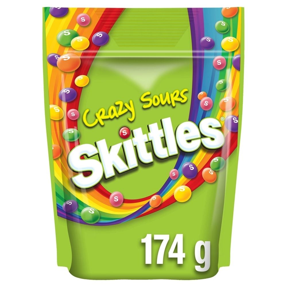 Skittles Crazy Sours Cukierki do żucia g Zakupy online z dostawą do domu Carrefour pl