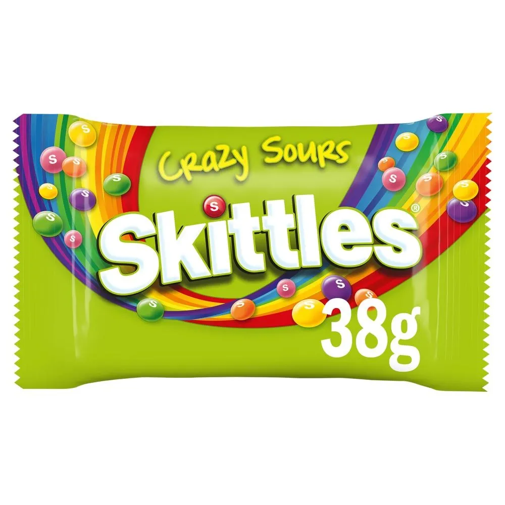 Skittles Crazy Sours Cukierki do żucia 38 g