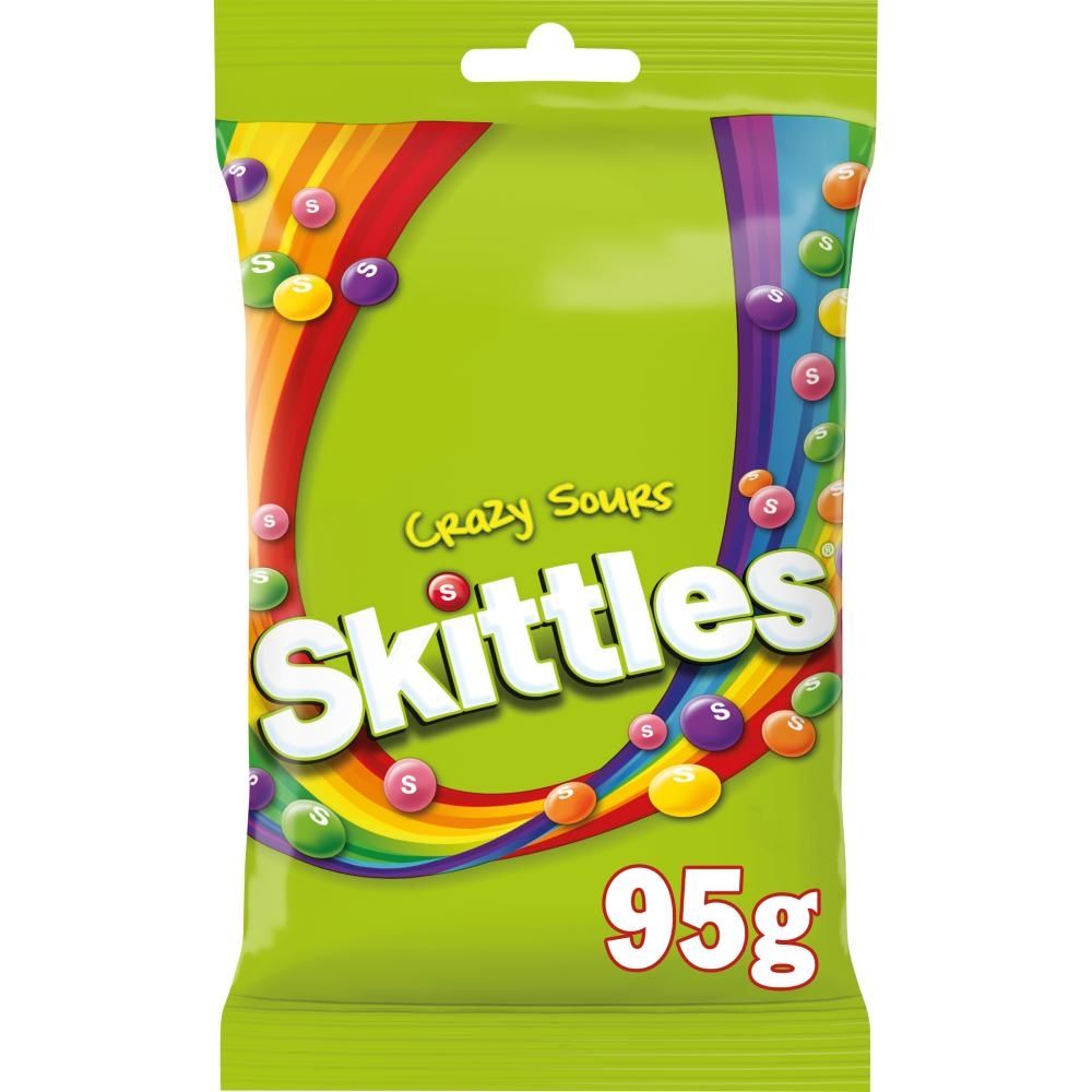 Skittles Crazy Sours Cukierki do żucia 95 g