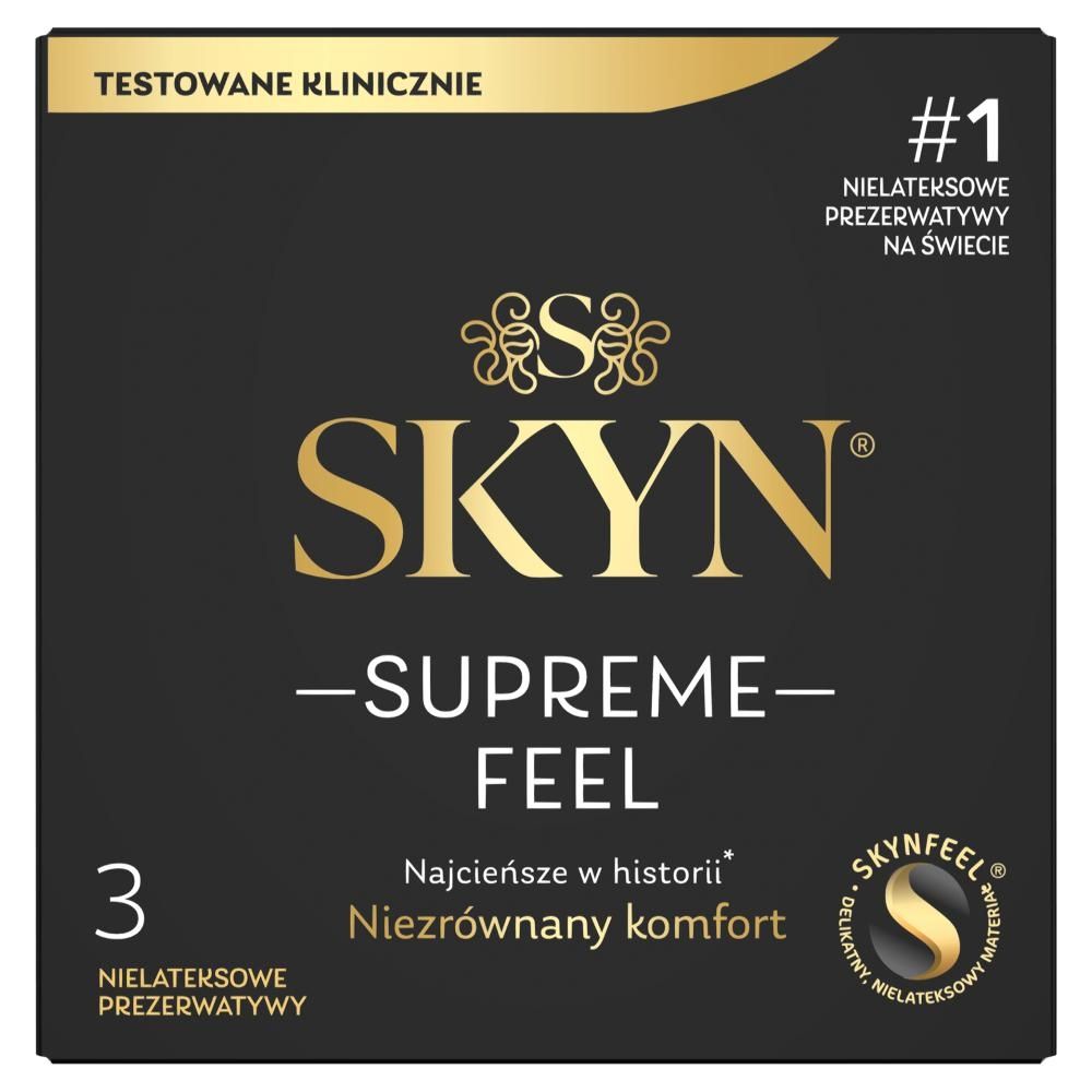 Skyn Supreme Feel Wyrób medyczny nielateksowe prezerwatywy 3 sztuki