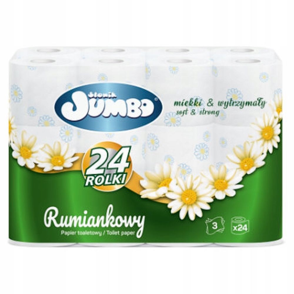 Słonik Jumbo Papier toaletowy rumiankowy 24 rolki