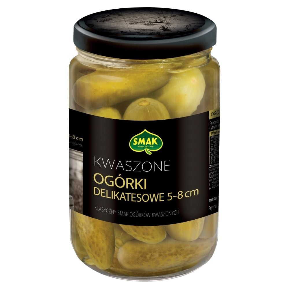 Smak Kwaszone ogórki delikatesowe 5-8 cm 690 g