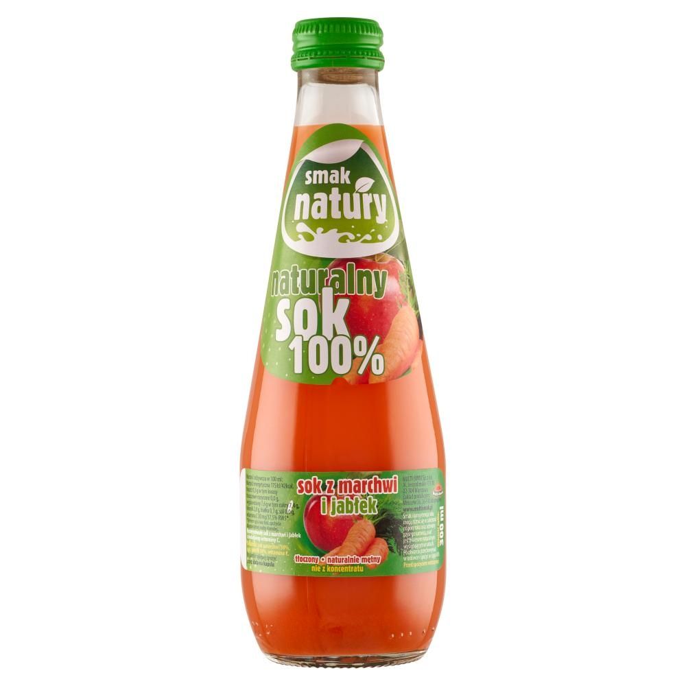 Smak natury Sok z marchwi i jabłek 300 ml