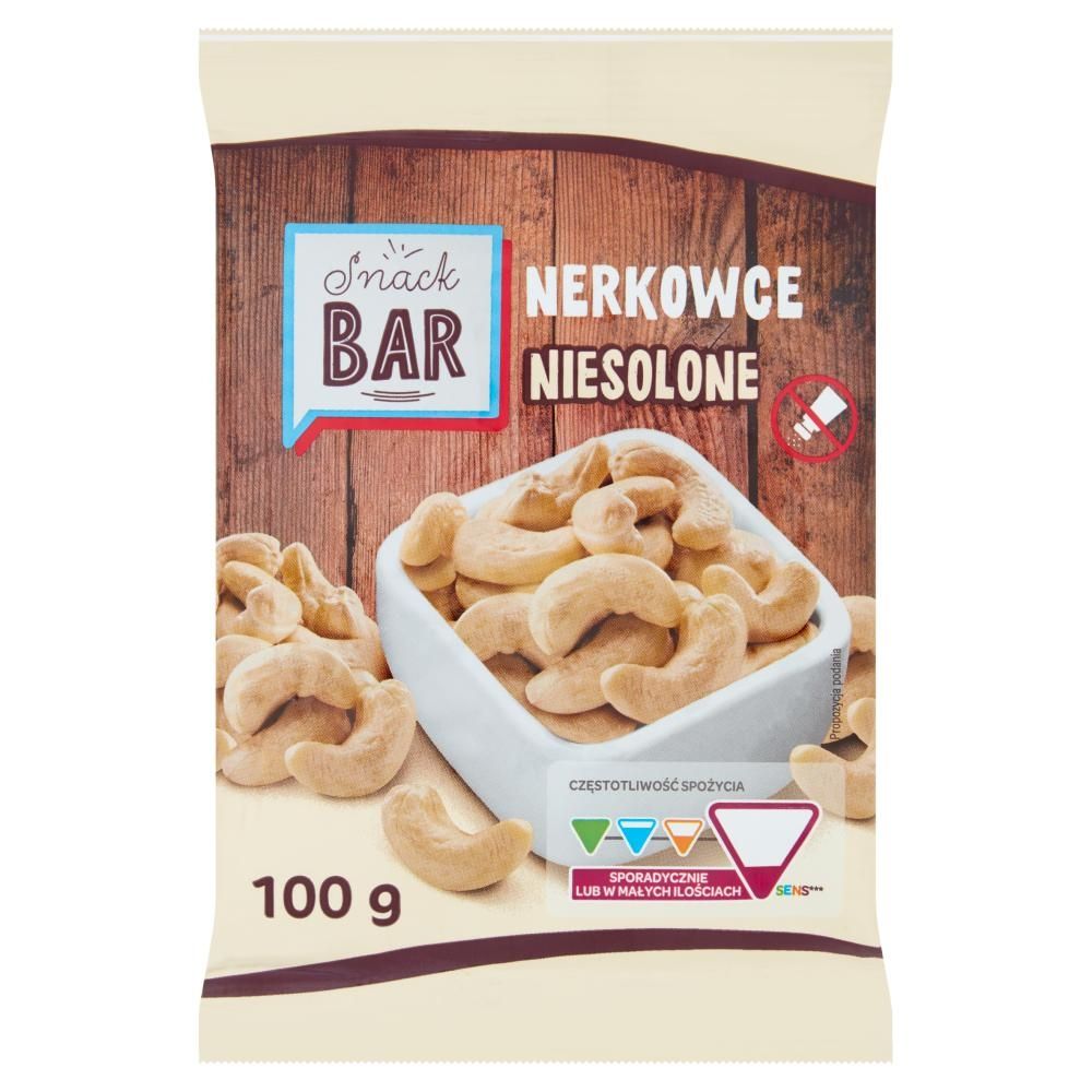 Snack Bar Nerkowce niesolone 100 g