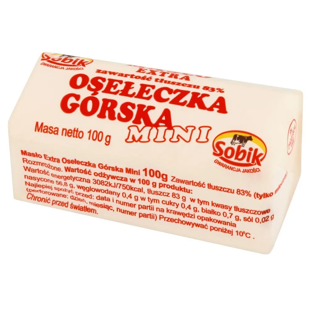 Sobik Masło ekstra osełeczka górska mini 100 g