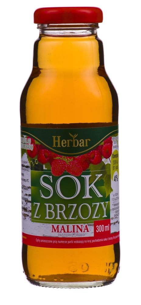 Sok z brzozy z maliną 300 ml