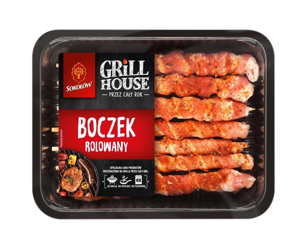 Sokołów GRiLL HOUSE  boczek rolowany MAP 330 g