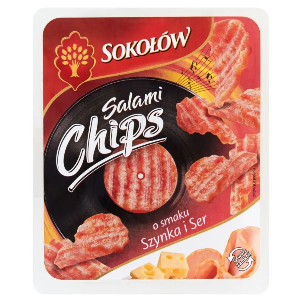 Sokołów Salami Chips o smaku szynka i ser 100 g