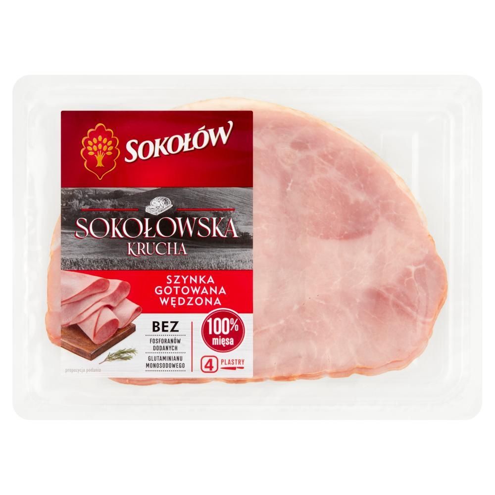 Sokołów Szynka gotowana wędzona Sokołowska krucha 160 g