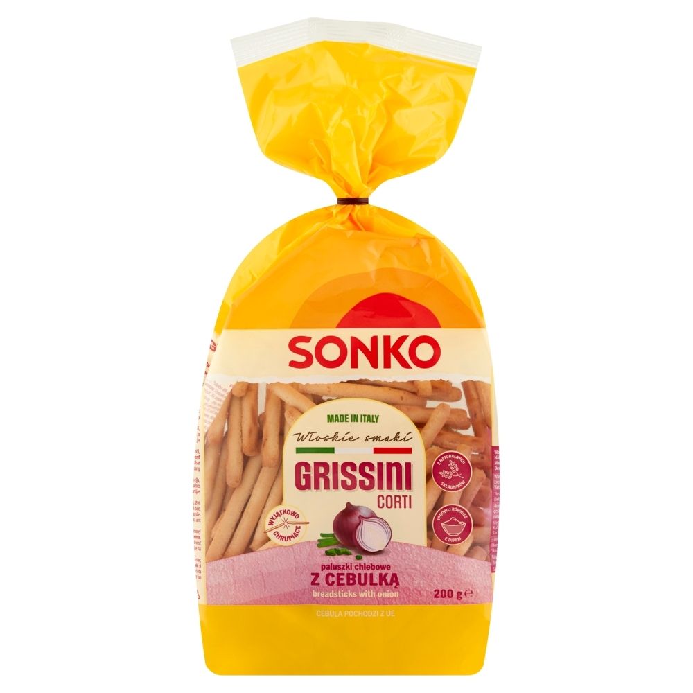 Sonko Grissini Corti Paluszki chlebowe z cebulką 200 g