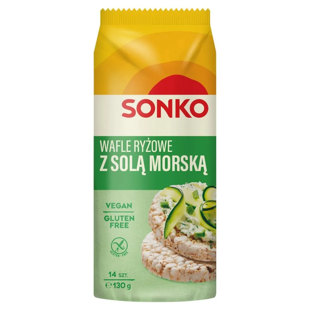 Sonko Wafle ryżowe z solą morską 130 g (14 sztuk)