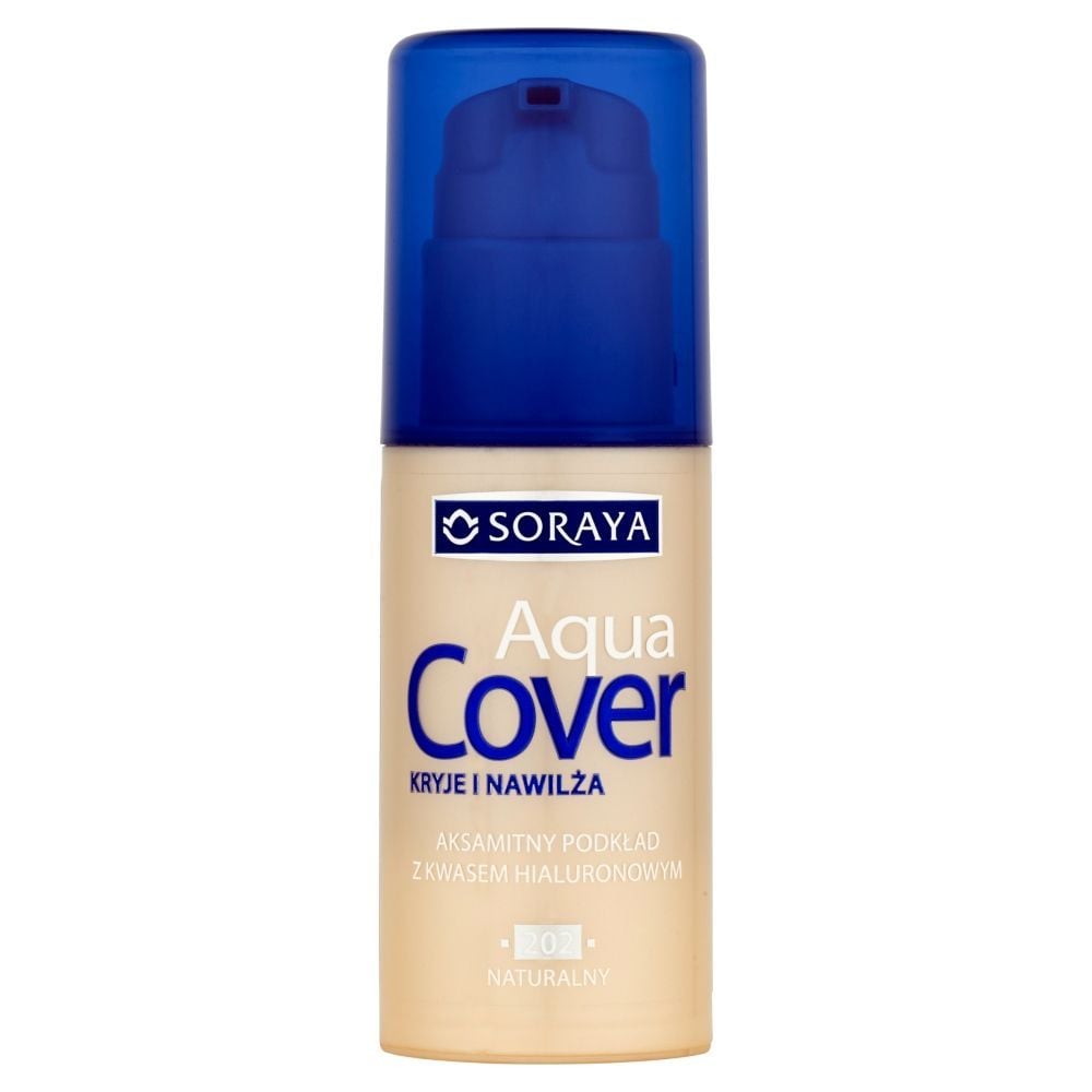 Soraya Aqua Cover Aksamitny podkład z kwasem hialuronowym 202 naturalny 30 ml