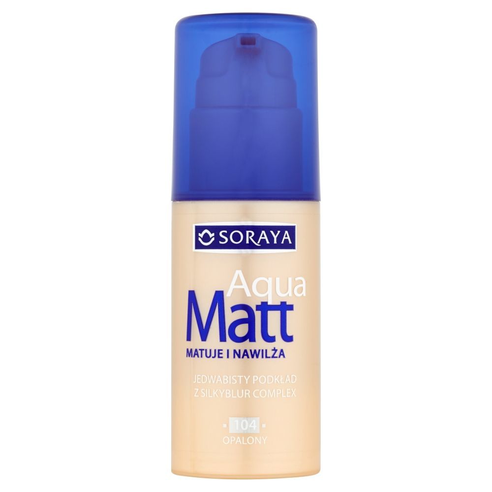 Soraya Aqua Matt Jedwabisty podkład z Silkyblur Complex 104 opalony 30 ml