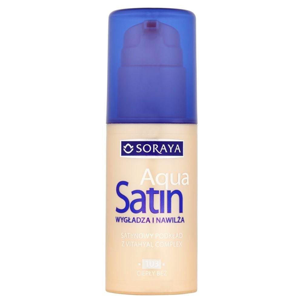 Soraya Aqua Satin Satynowy podkład z Vitahyal Complex 103 ciepły beż 30 ml