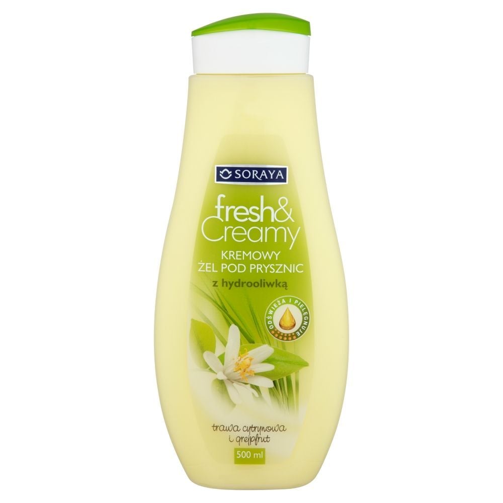 Soraya Fresh & Creamy Kremowy żel pod prysznic z hydrooliwką trawa cytrynowa i grejpfrut 500 ml