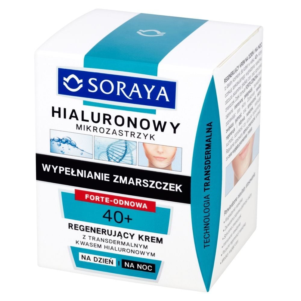 Soraya Hialuronowy mikrozastrzyk 40+ Regenerujący krem na dzień i na noc 50 ml