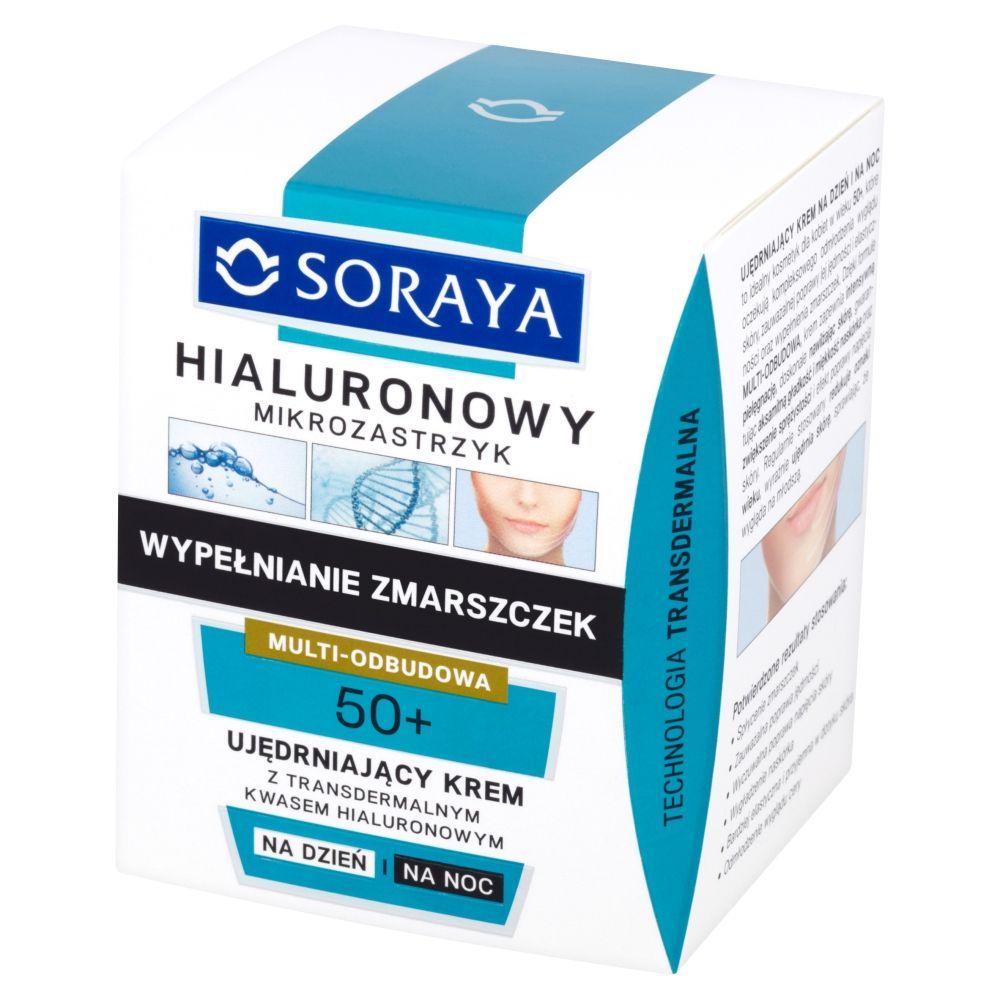 Soraya Hialuronowy mikrozastrzyk 50+ Ujędrniający krem na dzień i na noc 50 ml