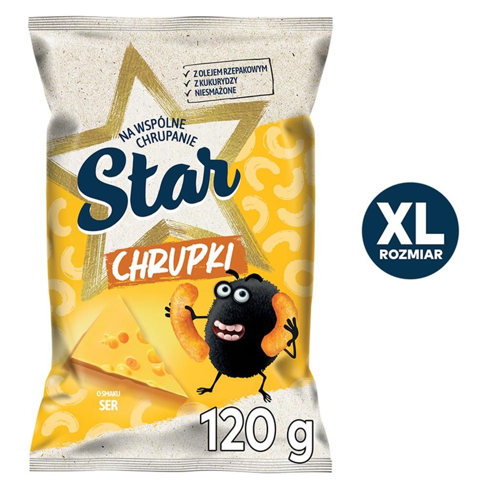 Star Chrupki kukurydziane o smaku sera 120 g