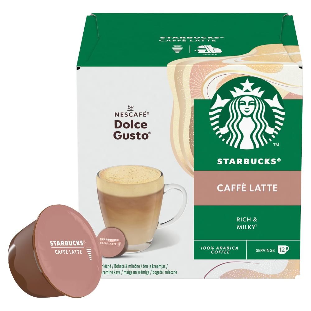 STARBUCKS by NESCAFÉ Dolce Gusto Caffè Latte Kawa w kapsułkach 121,2 g (12 x 10,1 g)