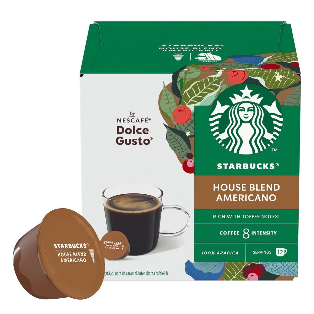 STARBUCKS by NESCAFÉ Dolce Gusto House Blend Americano Kawa w kapsułkach 102 g (12 x 8,5 g)