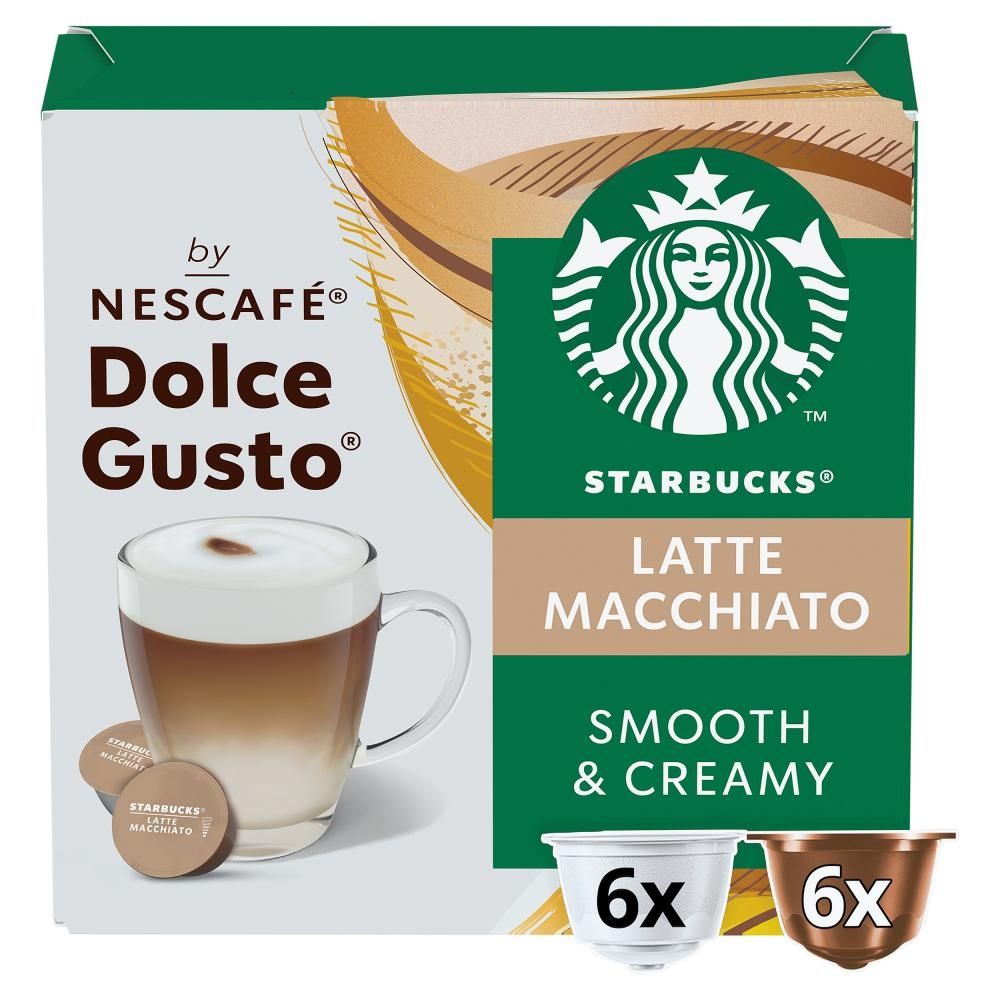 STARBUCKS by NESCAFÉ Dolce Gusto Latte Macchiato Kawa w kapsułkach 129 g (6 x 16 g i 6 x 5,5 g)