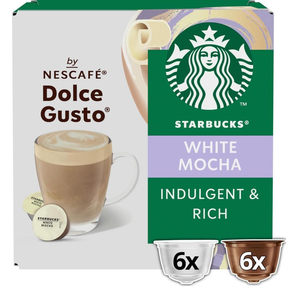 STARBUCKS by NESCAFÉ Dolce Gusto White Mocha Kawa w kapsułkach 123 g (6 x 15 g i 6 x 5,5 g)