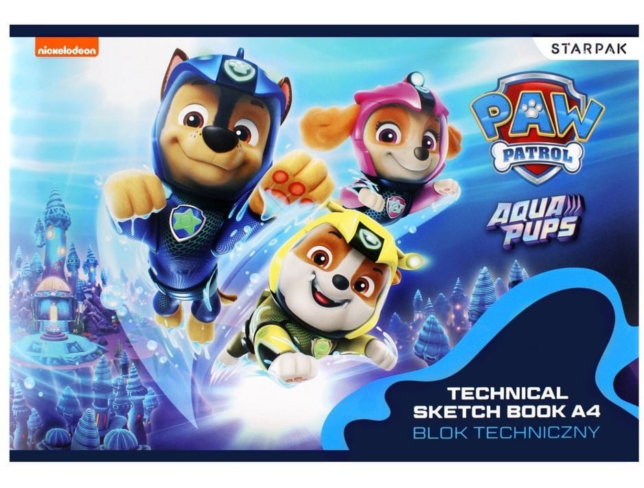 Starpak PAW PATROL Blok techniczny biały A4 10 kartek