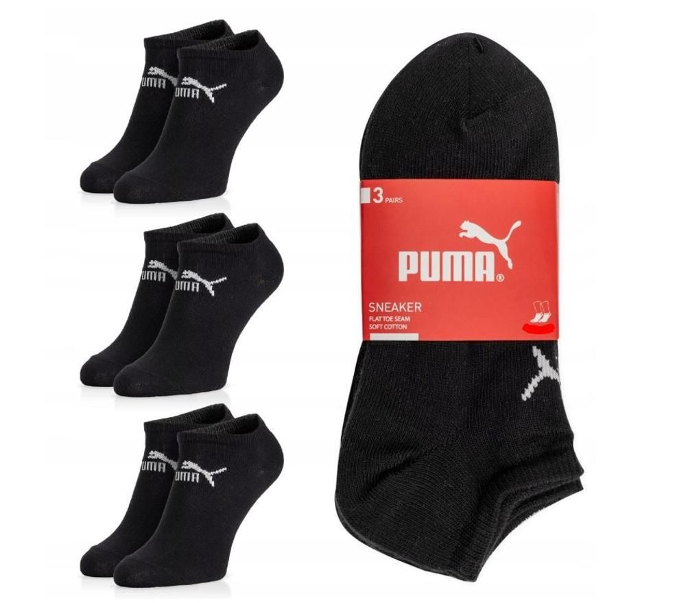 STOPKI PUMA 3 PAK CZARNY 39/42