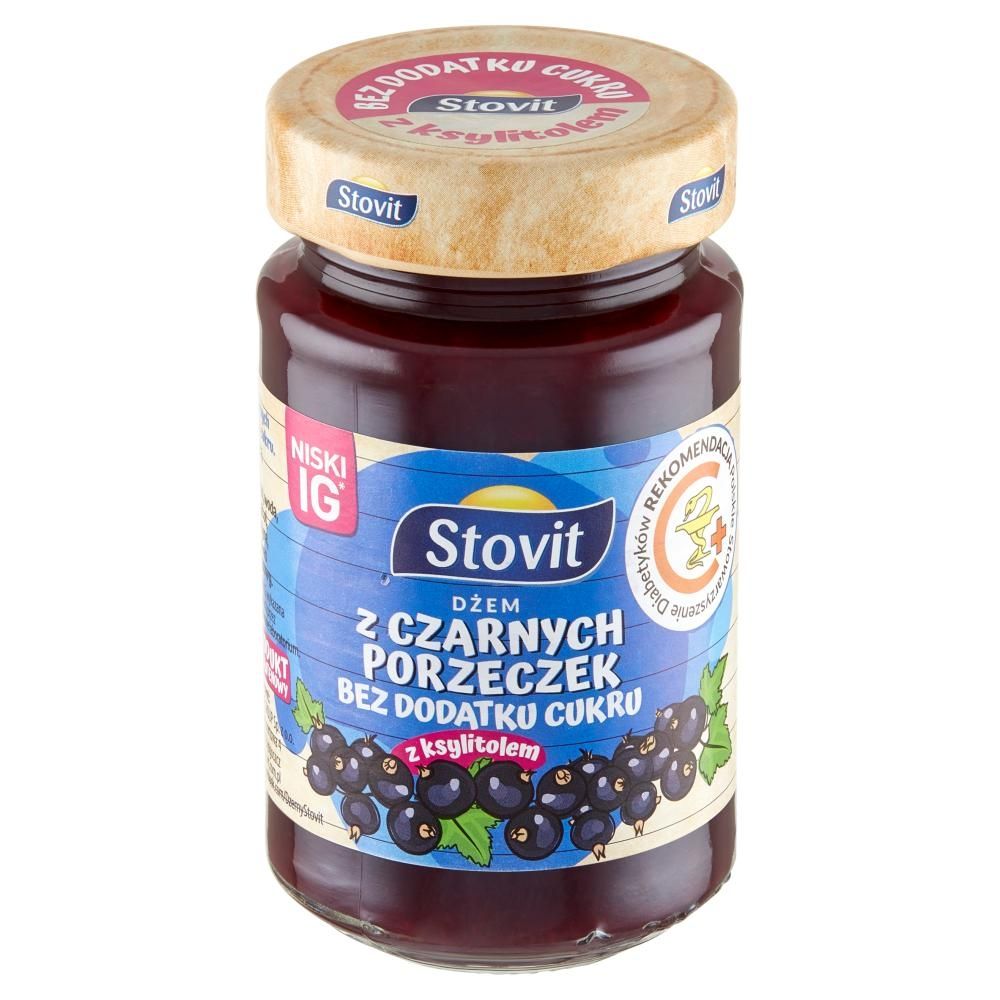 Stovit Dżem bez dodatku cukru z czarnych porzeczek 250 g