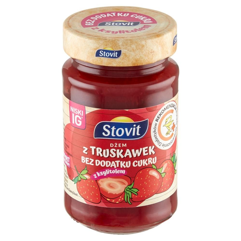 Stovit Dżem bez dodatku cukru z truskawek 250 g