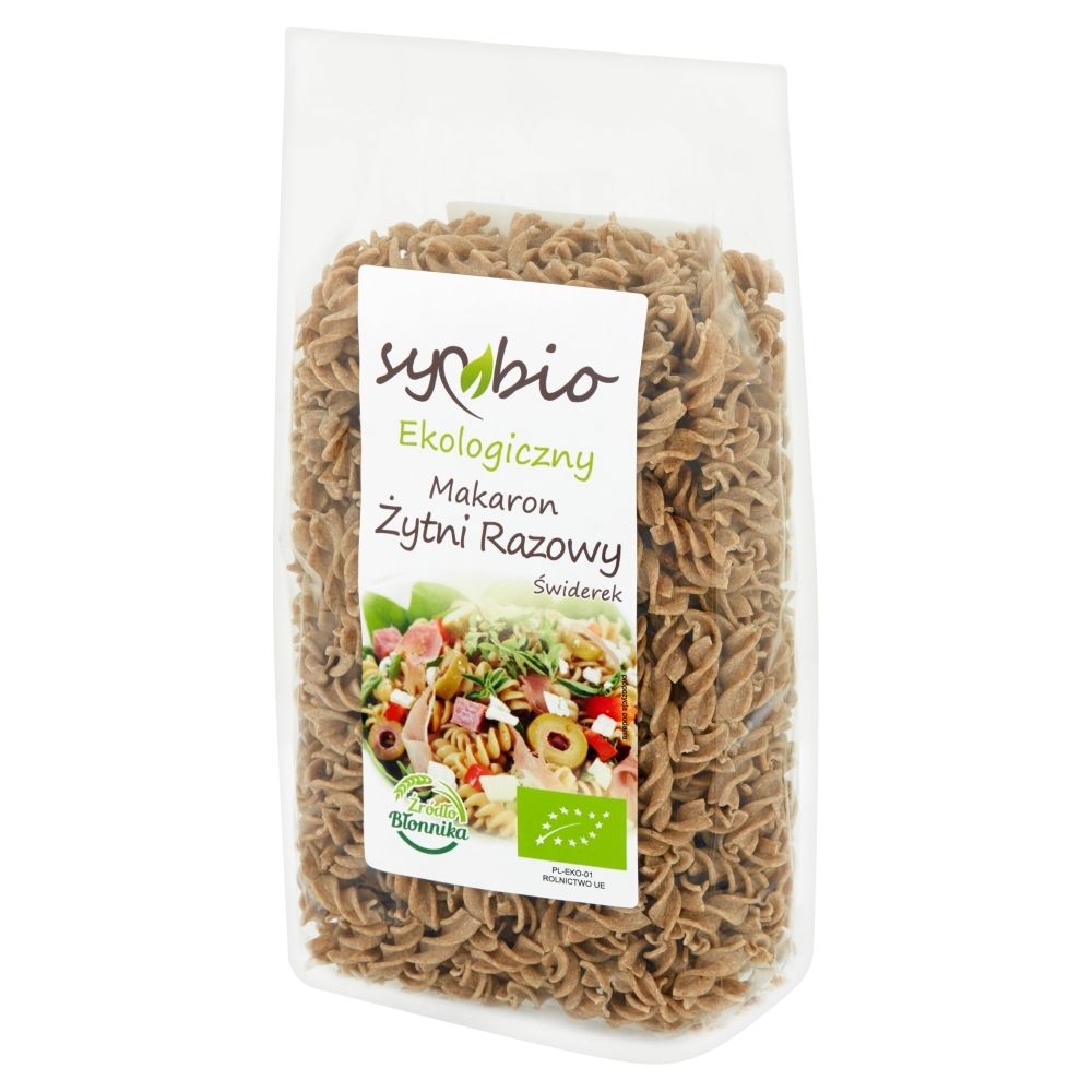 Symbio Makaron żytni razowy świderek ekologiczny 400 g