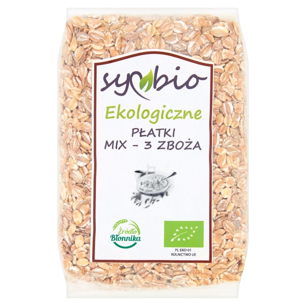 Symbio Płatki mix 3 zboża ekologiczne 300 g