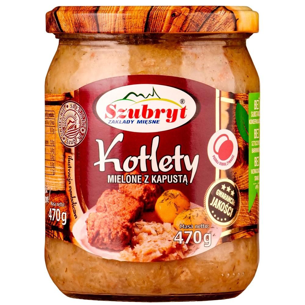 Szubryt Kotlety mielone z kapustą 470 g