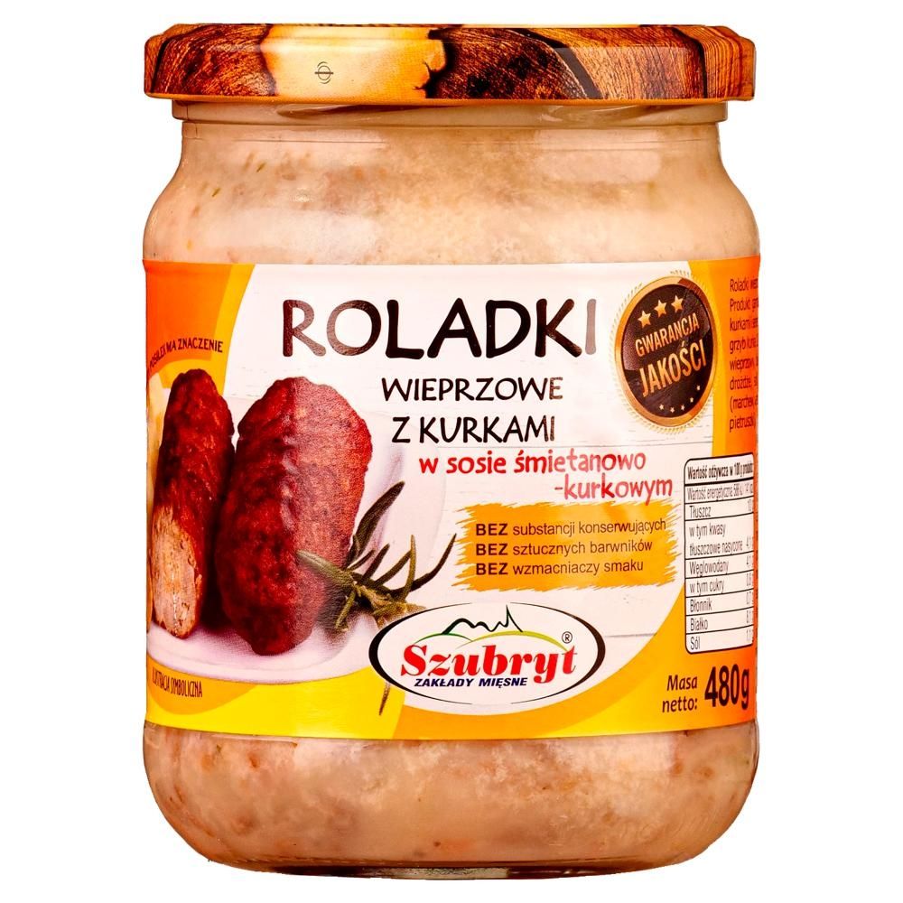 Szubryt Roladki wieprzowe z kurkami w sosie śmietanowo-kurkowym 480 g