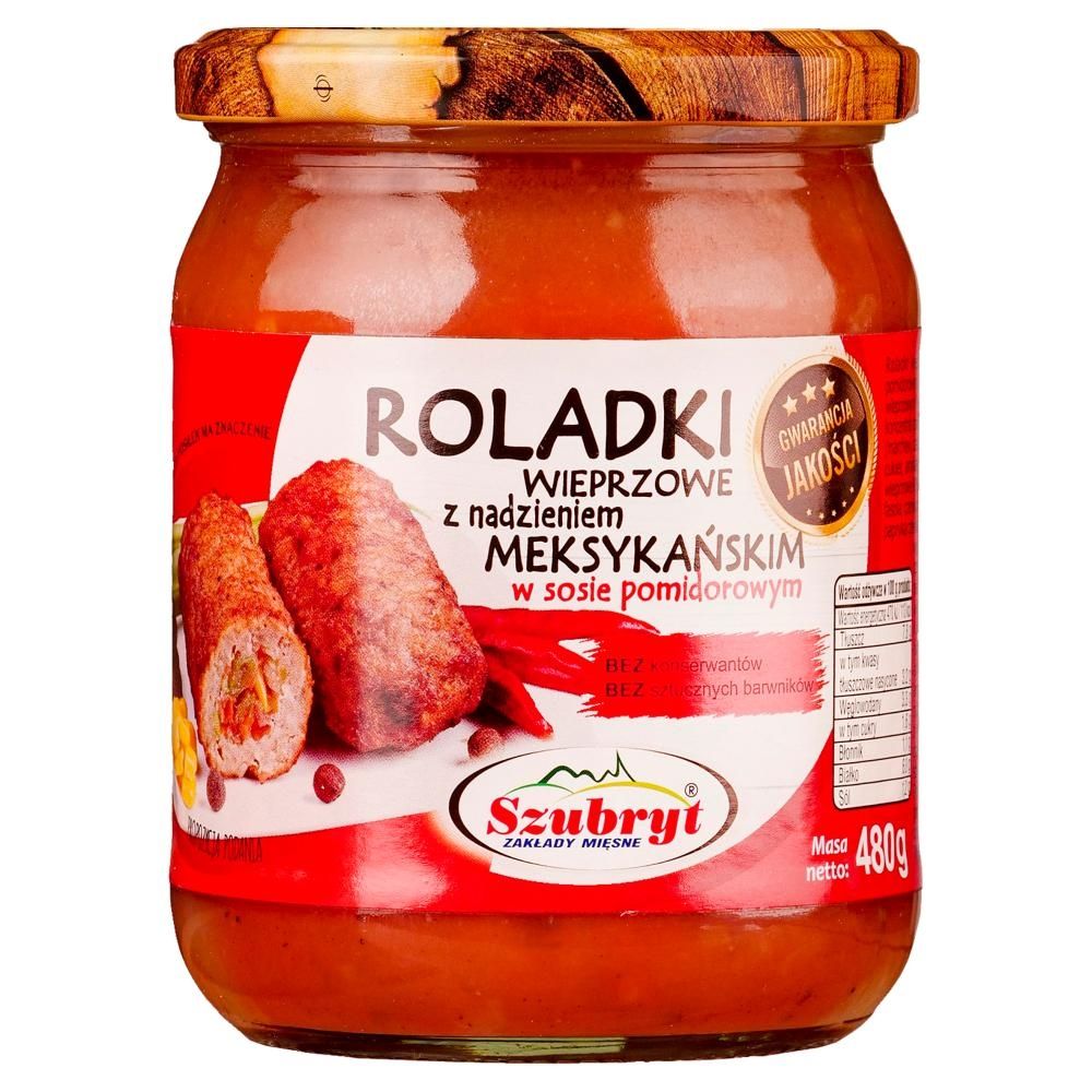 Szubryt Roladki wieprzowe z nadzieniem meksykańskim w sosie pomidorowym 480 g