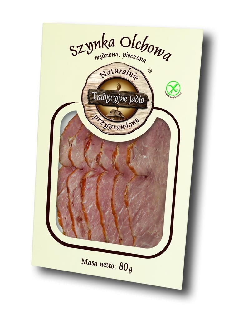 Szynka Olchowa wieprzowa, wędzona, pieczona 80 g