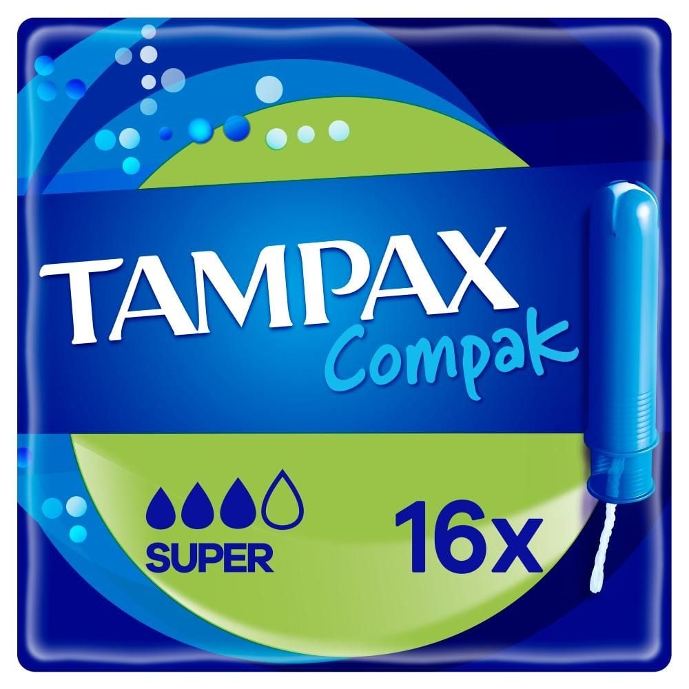 Tampax Compak Super Tampony z aplikatorem, x16