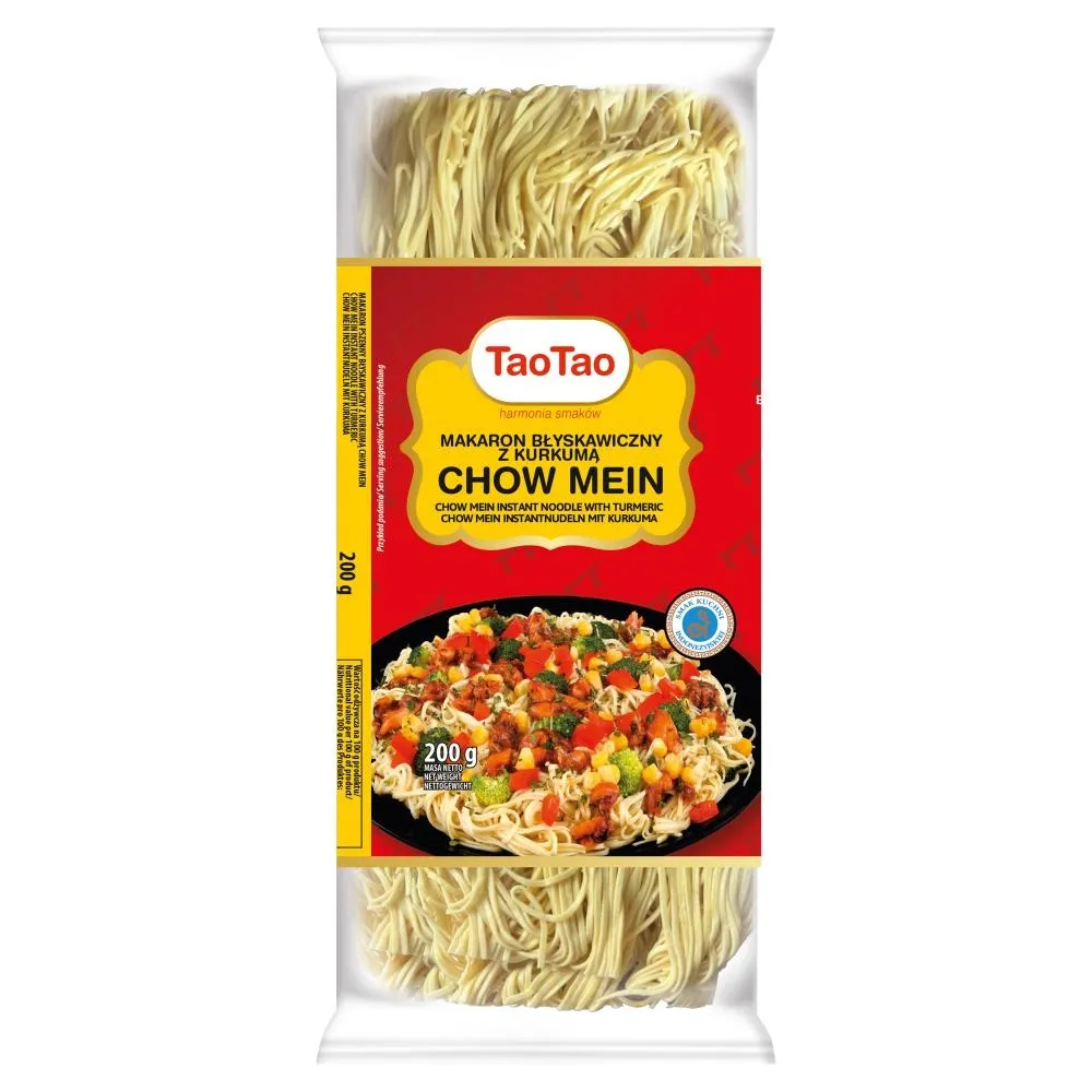 Tao Tao Makaron pszenny błyskawiczny z kurkumą chow mein 200 g