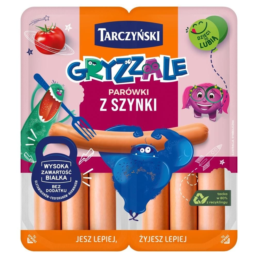 Tarczyński Gryzzale Parówki z szynki 200 g (2 x 100 g)