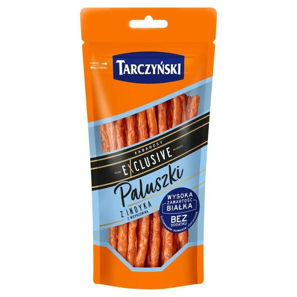 Tarczyński Kabanosy Exclusive paluszki z indyka z wieprzowiną 80 g