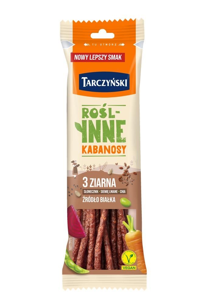 Tarczyński Roślinne kabanosy o smaku 3 ziarna 90 g