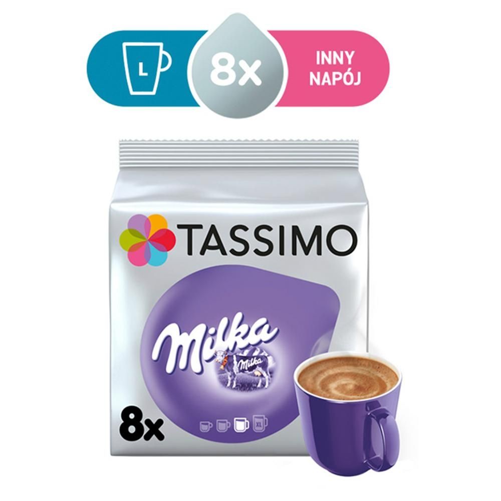 Tassimo Milka Słodzony napój kakaowy w proszku z odtłuszczonym mlekiem w proszku 240 g (8 kapsułek)