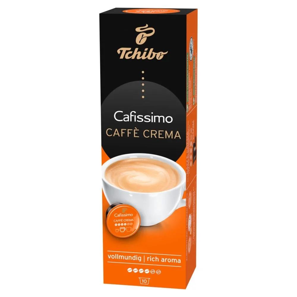 Tchibo Cafissimo Caffè Crema Rich Aroma Kawa palona mielona w kapsułkach 76 g (10 x 7,6 g)