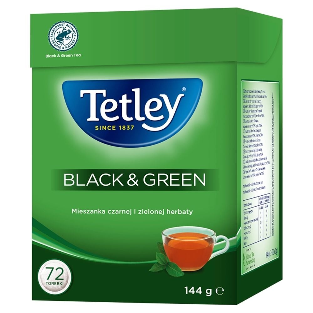 Tetley Black Green Mieszanka Czarnej I Zielonej Herbaty G X