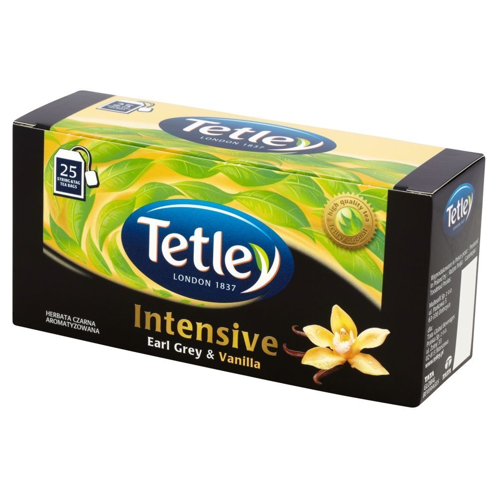 Tetley Intensive Earl Grey and Vanilla Herbata czarna aromatyzowana 50 g (25 torebek)