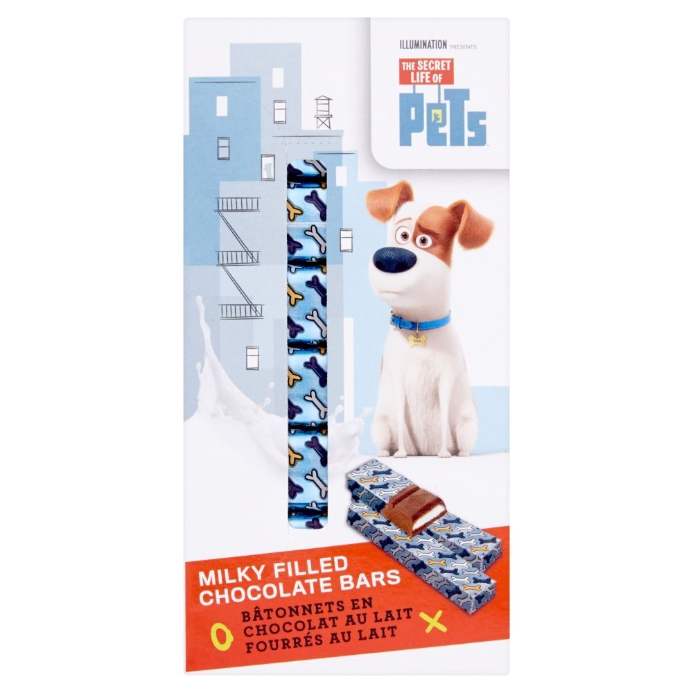 The Secret Life of Pets Czekolada mleczna z nadzieniem mlecznym 100 g (8 sztuk)