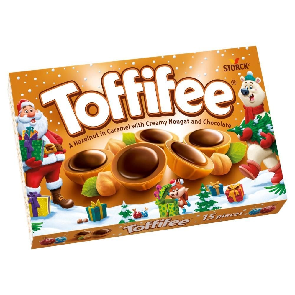 Toffifee Orzech laskowy w karmelu kremie orzechowym i czekoladzie 125 g (15 sztuk)