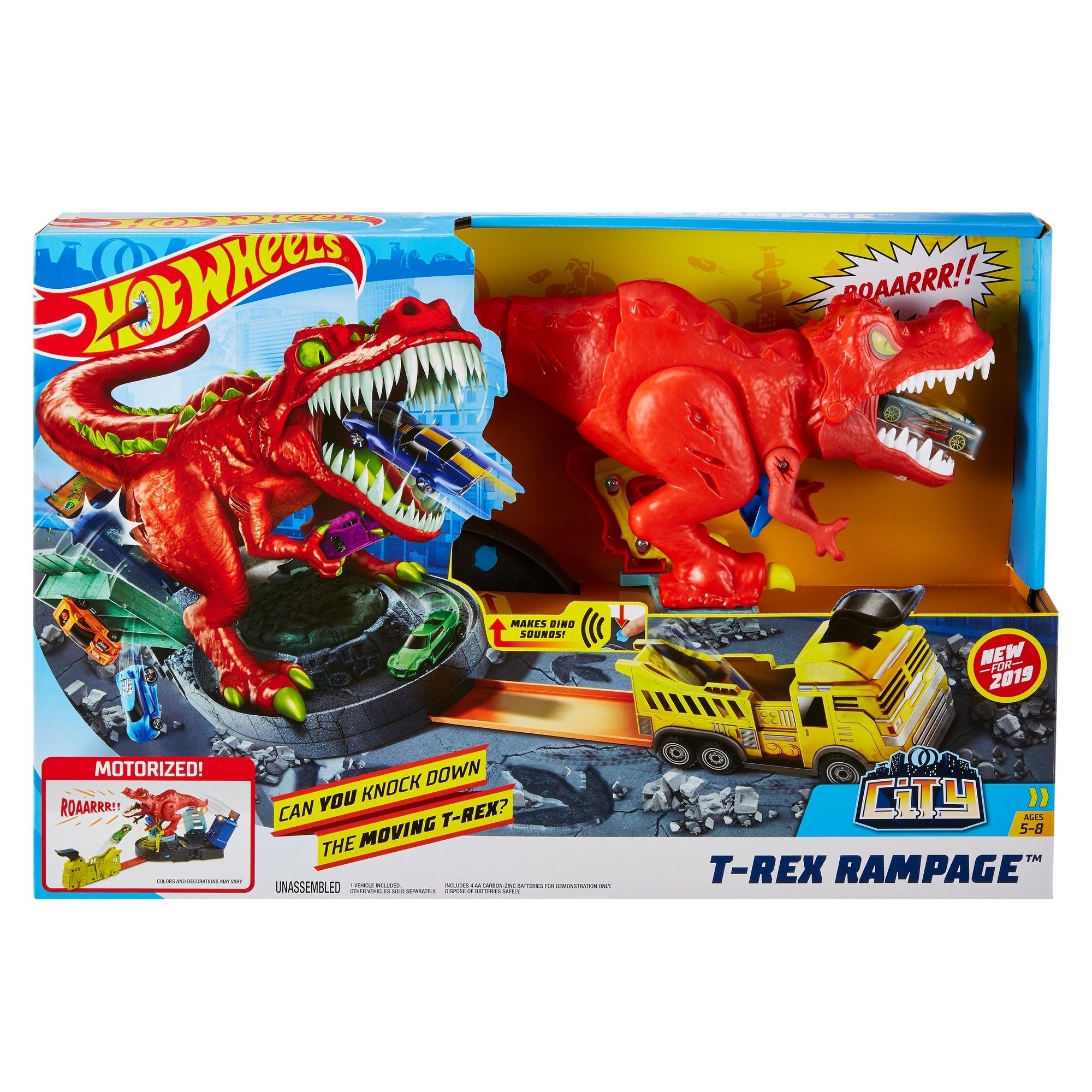 Tor HOT WHEELS City Atak T-Rexa Zestaw GFH88