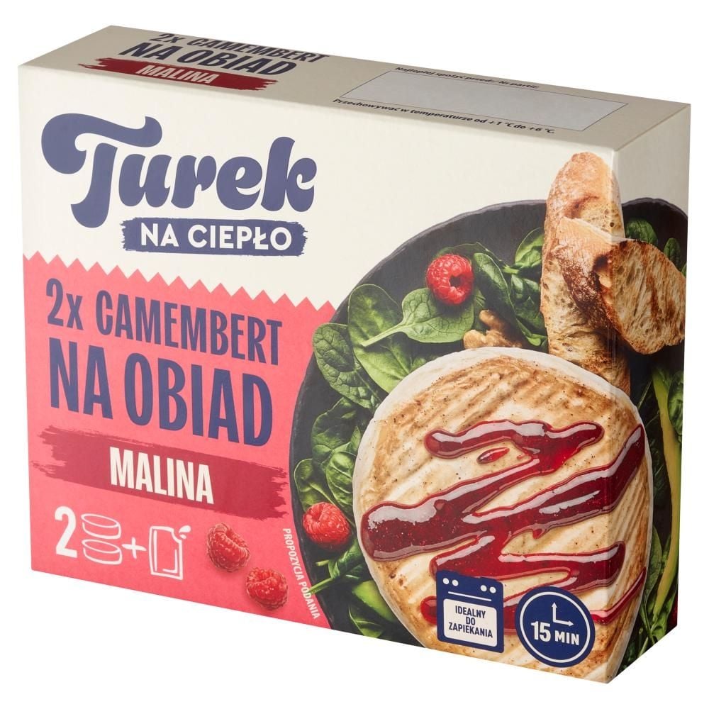 Turek Na ciepło Camembert na obiad malina 230 g (2 x 100 g + 30 g)